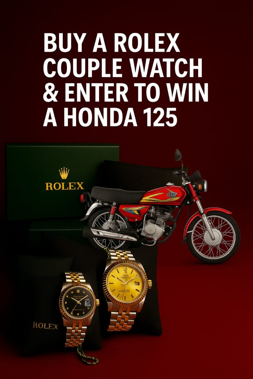 🔥 Buy Rolex Couple Watch & Enter to Win 125 Honda Bike! 🕰️